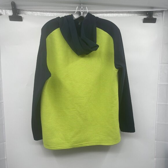 Druids Men's Pullover Hoodie Textured Neon/Navy 1/4 Zip Size Medium - Picture 7 of 9